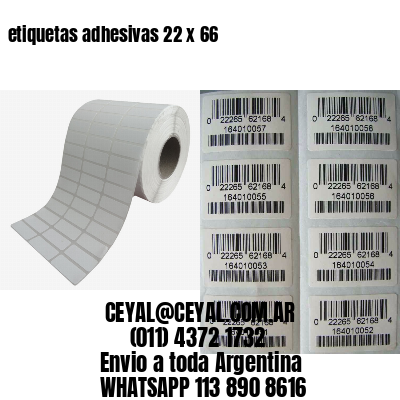 etiquetas adhesivas 22 x 66