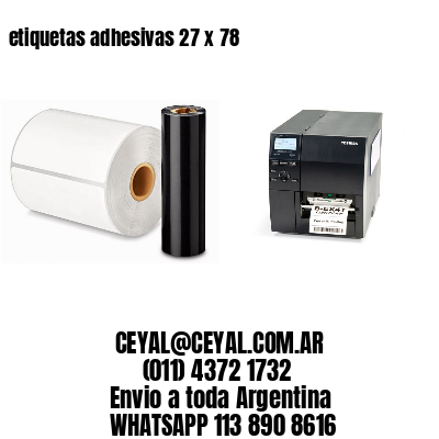 etiquetas adhesivas 27 x 78