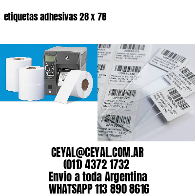 etiquetas adhesivas 28 x 78