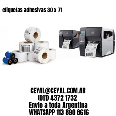 etiquetas adhesivas 30 x 71