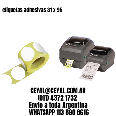 etiquetas adhesivas 31 x 95