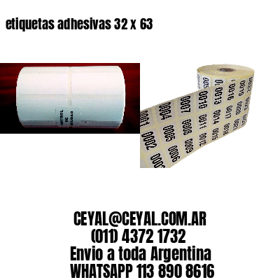 etiquetas adhesivas 32 x 63