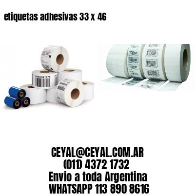 etiquetas adhesivas 33 x 46