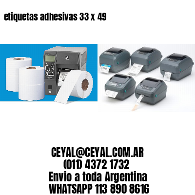 etiquetas adhesivas 33 x 49