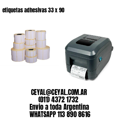 etiquetas adhesivas 33 x 90