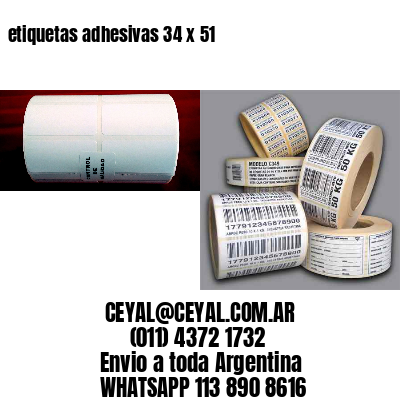 etiquetas adhesivas 34 x 51