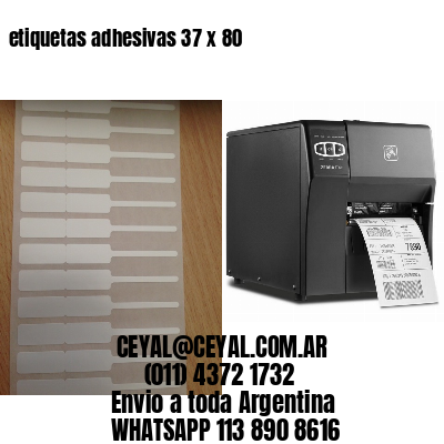 etiquetas adhesivas 37 x 80