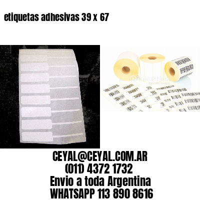 etiquetas adhesivas 39 x 67