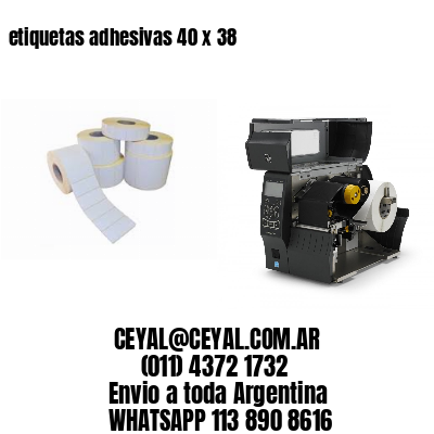 etiquetas adhesivas 40 x 38