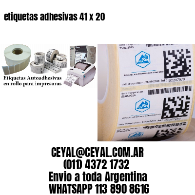 etiquetas adhesivas 41 x 20
