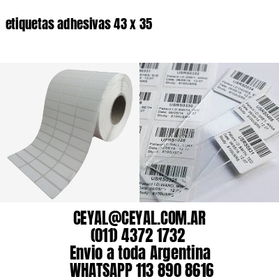 etiquetas adhesivas 43 x 35
