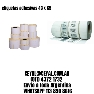 etiquetas adhesivas 43 x 65