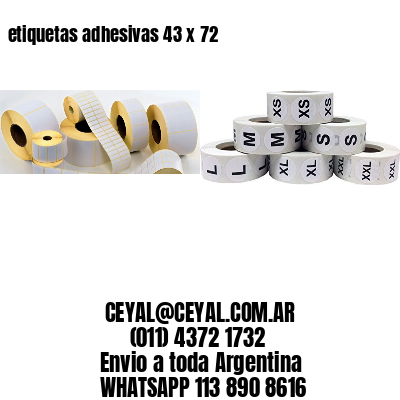 etiquetas adhesivas 43 x 72
