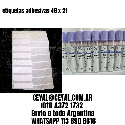 etiquetas adhesivas 48 x 21