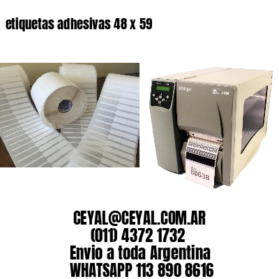 etiquetas adhesivas 48 x 59