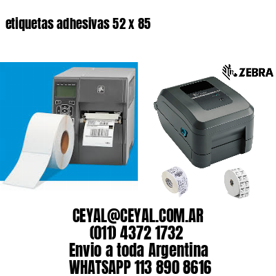 etiquetas adhesivas 52 x 85