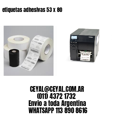 etiquetas adhesivas 53 x 80