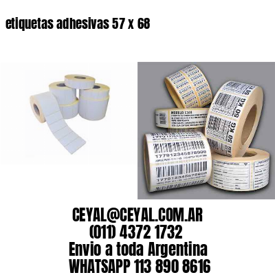 etiquetas adhesivas 57 x 68