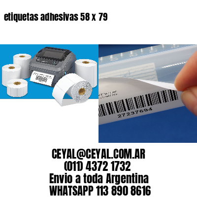 etiquetas adhesivas 58 x 79