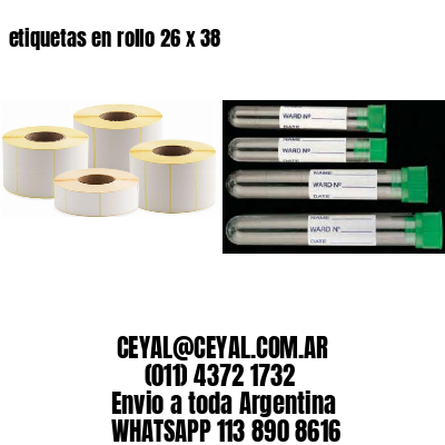 etiquetas en rollo 26 x 38
