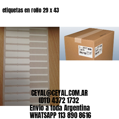 etiquetas en rollo 29 x 43