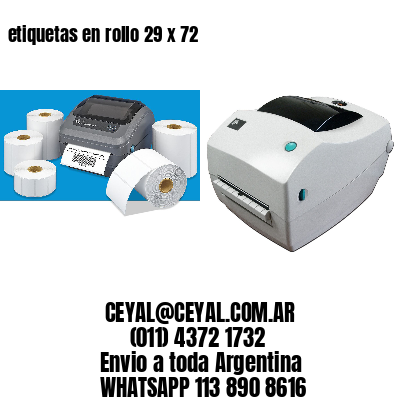 etiquetas en rollo 29 x 72