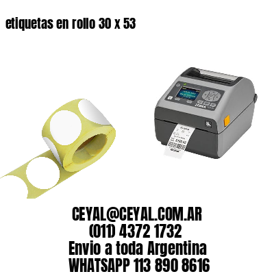 etiquetas en rollo 30 x 53