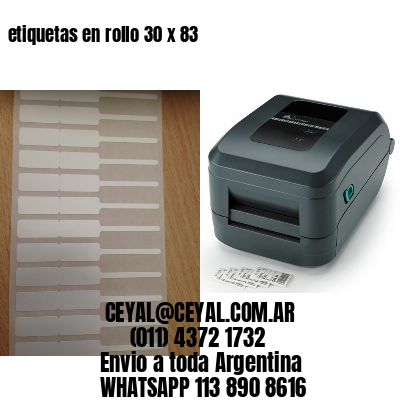 etiquetas en rollo 30 x 83