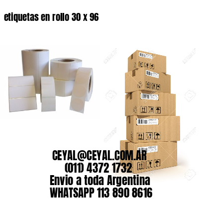 etiquetas en rollo 30 x 96