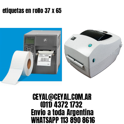 etiquetas en rollo 37 x 65