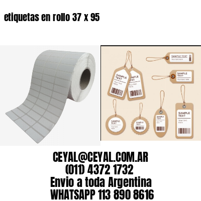 etiquetas en rollo 37 x 95