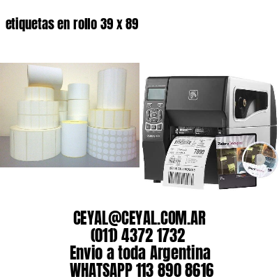 etiquetas en rollo 39 x 89