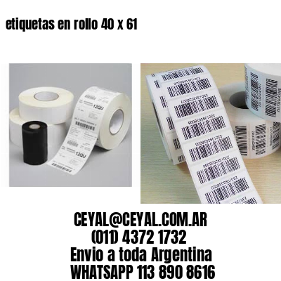 etiquetas en rollo 40 x 61