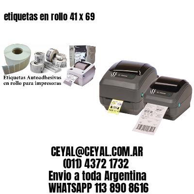 etiquetas en rollo 41 x 69