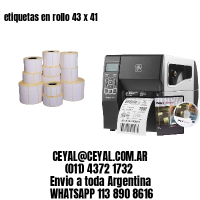 etiquetas en rollo 43 x 41