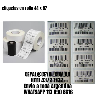 etiquetas en rollo 44 x 87