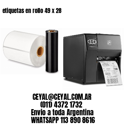 etiquetas en rollo 49 x 28
