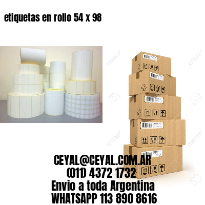 etiquetas en rollo 54 x 98