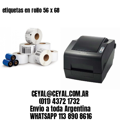 etiquetas en rollo 56 x 68
