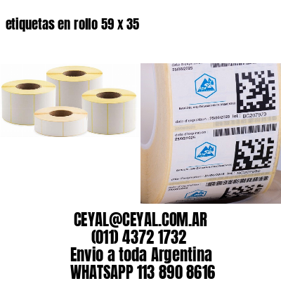 etiquetas en rollo 59 x 35