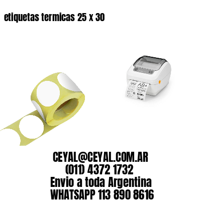 etiquetas termicas 25 x 30