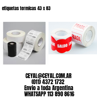 etiquetas termicas 43 x 83
