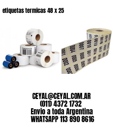 etiquetas termicas 48 x 25