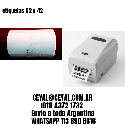 etiquetas 62 x 42