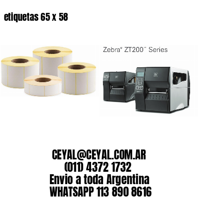 etiquetas 65 x 58