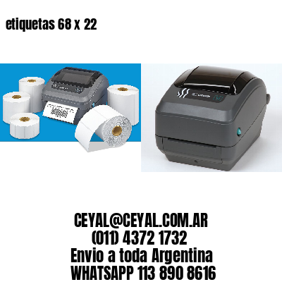 etiquetas 68 x 22