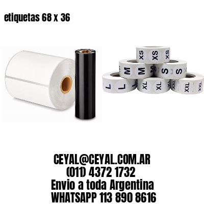 etiquetas 68 x 36