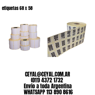 etiquetas 68 x 58