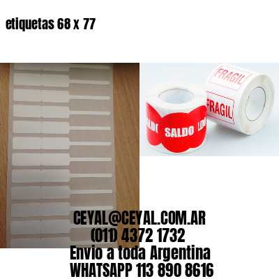 etiquetas 68 x 77