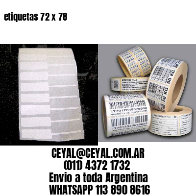etiquetas 72 x 78
